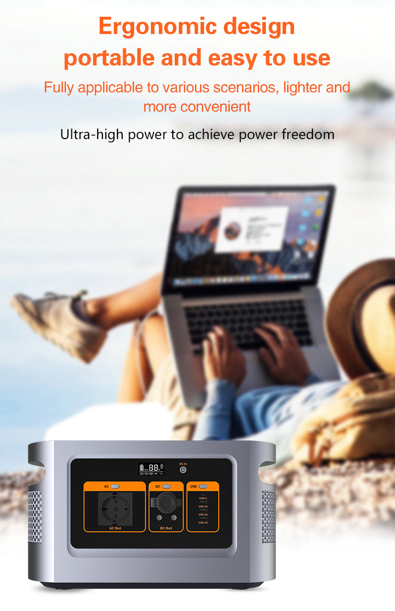 Fine Life Pro 1200W Tragbare Powerstation, Solar Generator
